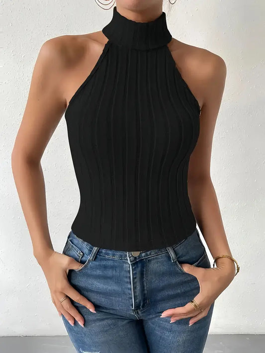 ELEGANT EMBRACE TURTLENECK CROP TOP