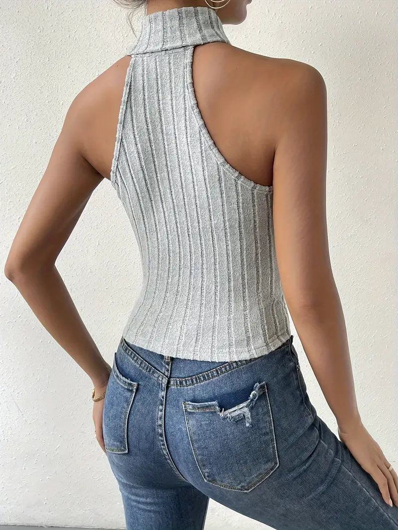 ELEGANT EMBRACE TURTLENECK CROP TOP