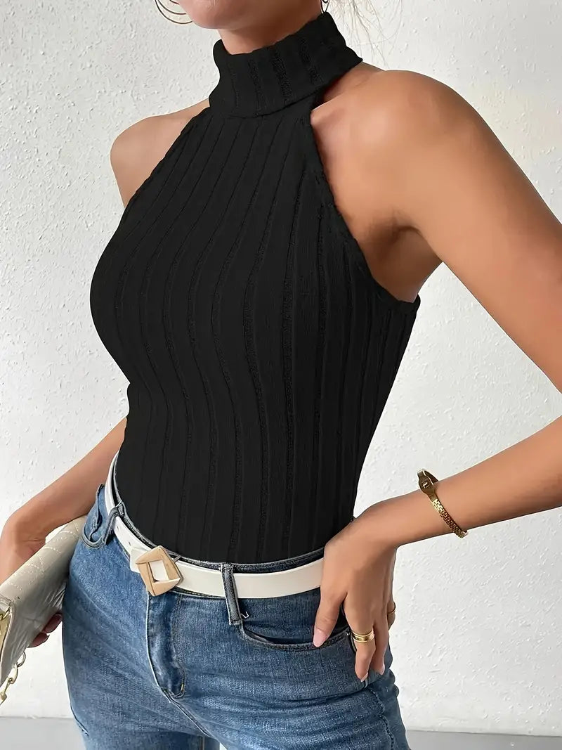 ELEGANT EMBRACE TURTLENECK CROP TOP