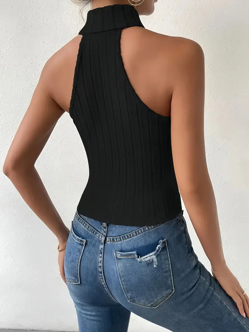 ELEGANT EMBRACE TURTLENECK CROP TOP