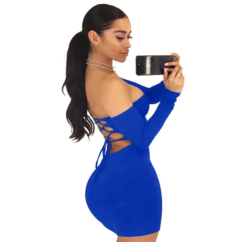 ASTRA ALLURE BACKLESS MINI DRESS