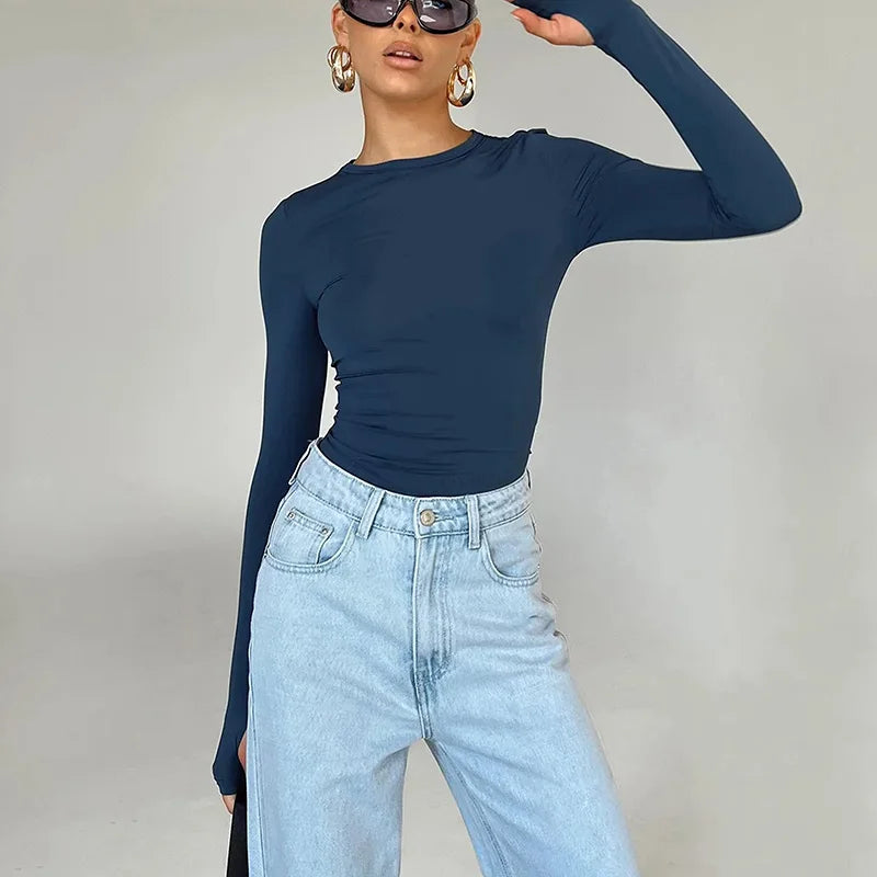 SLEEK VIBE CREW CROP TOP