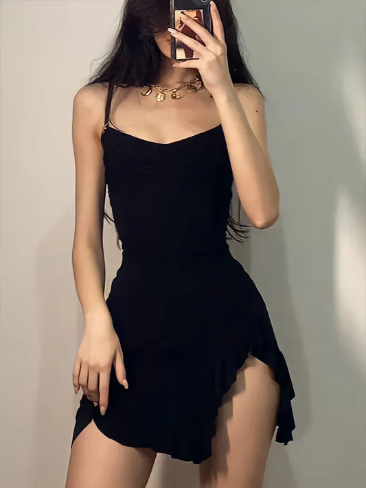 NIGHTFALL WHISPER SLEEVELESS MINI DRESS