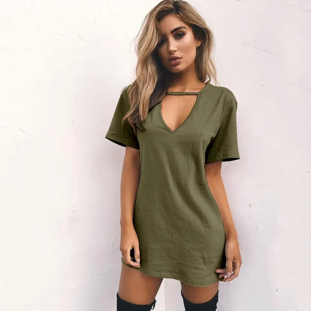 SULTRY CHARISMA SHORT SLEEVE MINI DRESS