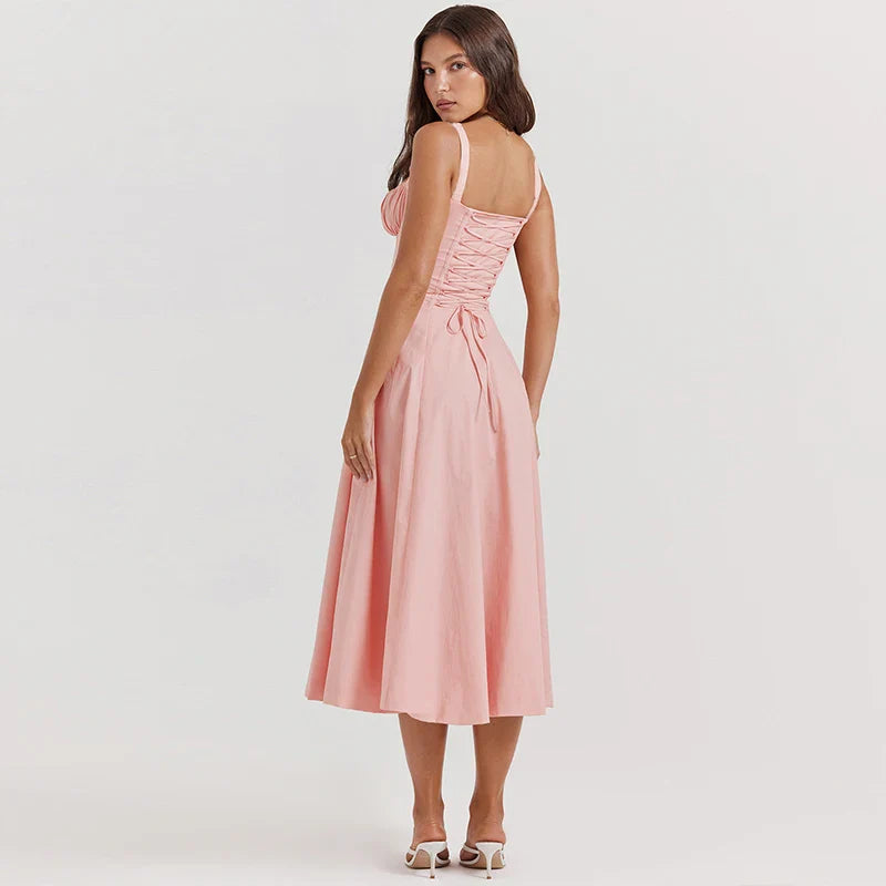 SUMMER EMBRACE SLEEVELESS MIDI DRESS