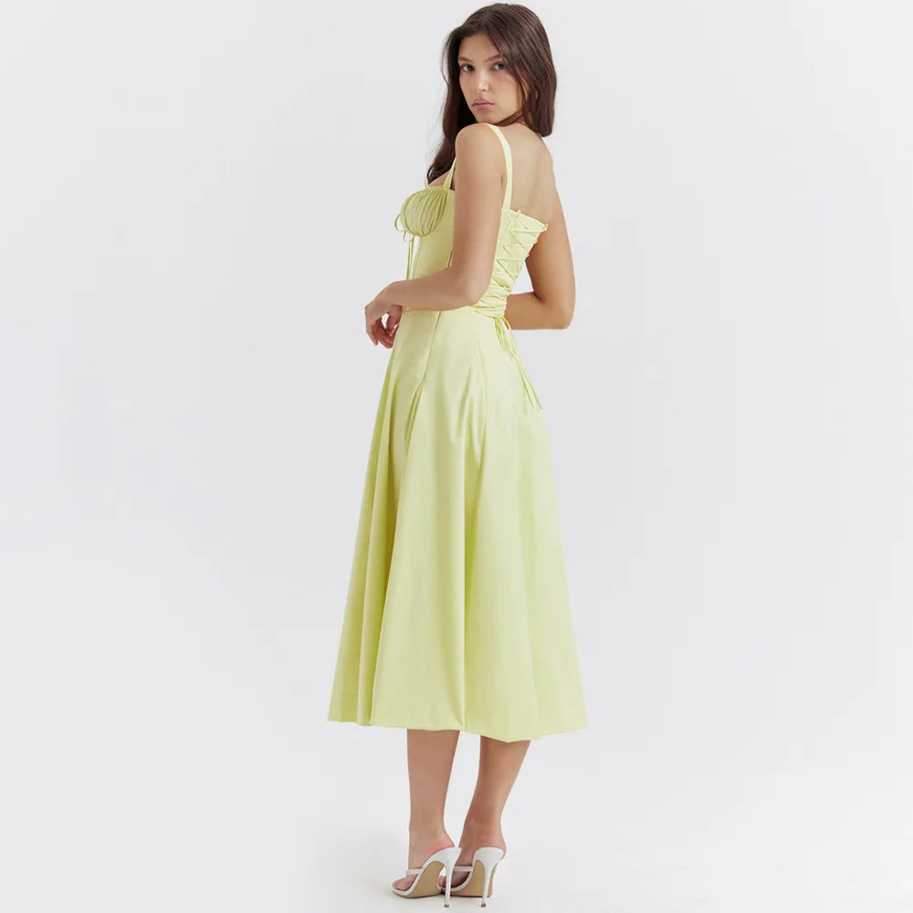 SUMMER EMBRACE SLEEVELESS MIDI DRESS