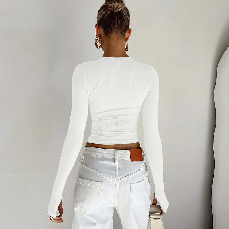 SLEEK VIBE CREW CROP TOP