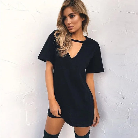 SULTRY CHARISMA SHORT SLEEVE MINI DRESS