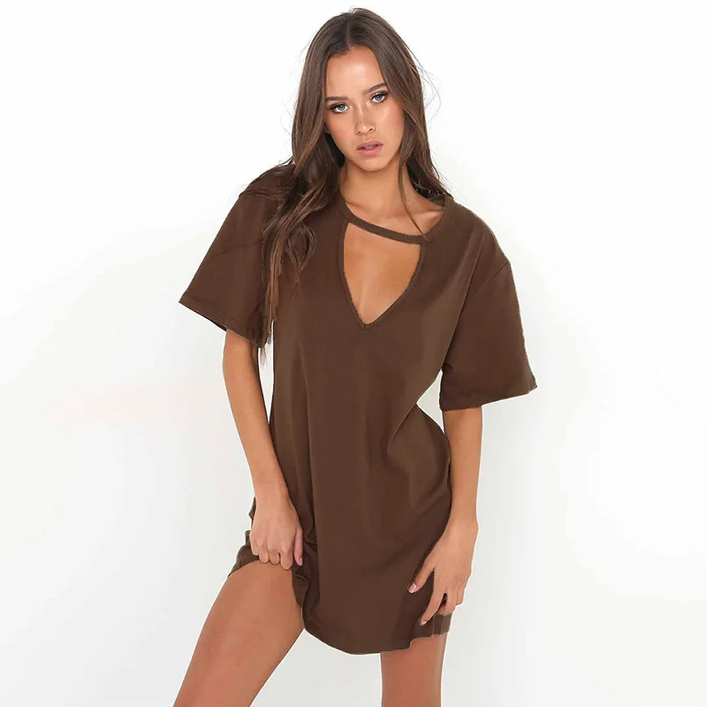 SULTRY CHARISMA SHORT SLEEVE MINI DRESS