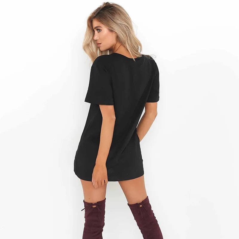 SULTRY CHARISMA SHORT SLEEVE MINI DRESS