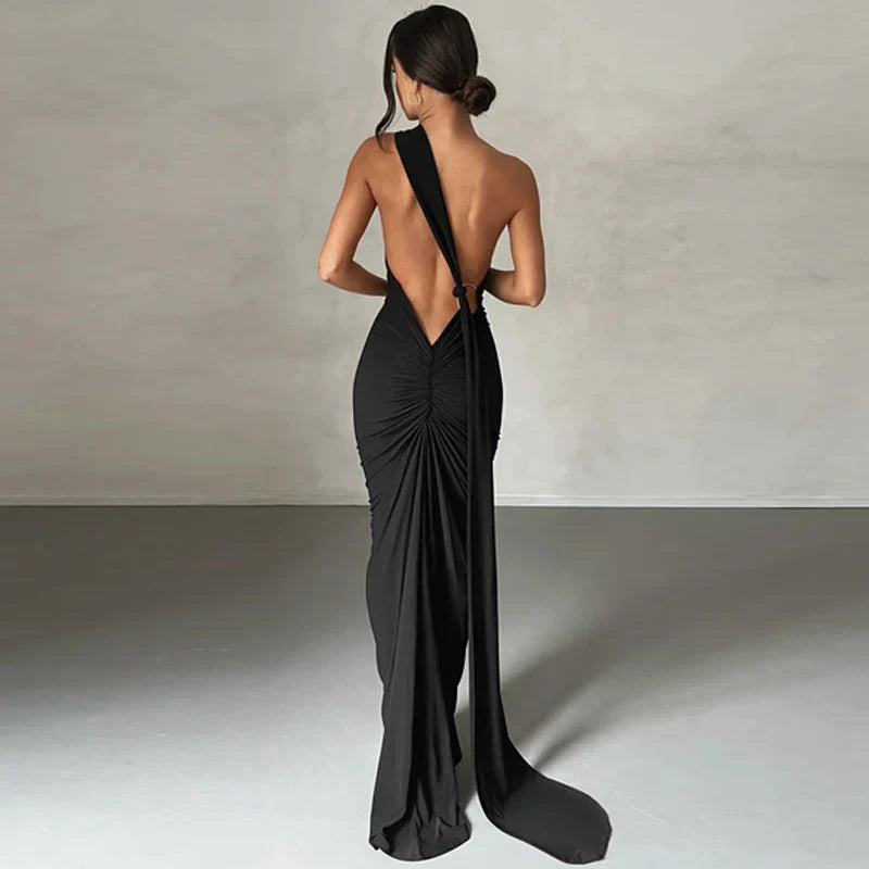 ECLIPSE MUSE ONE-SHOULDER MAX DRESS