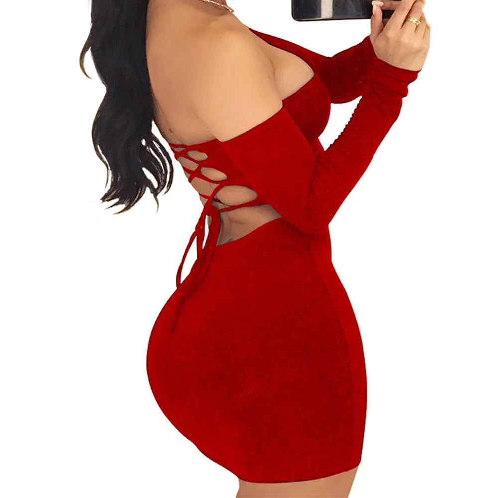 ASTRA ALLURE BACKLESS MINI DRESS