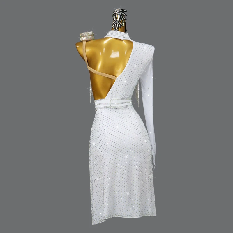 DAZZLING DANZA WHITE MINI DRESS