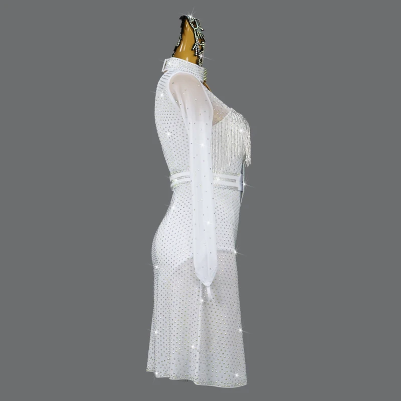 DAZZLING DANZA WHITE MINI DRESS