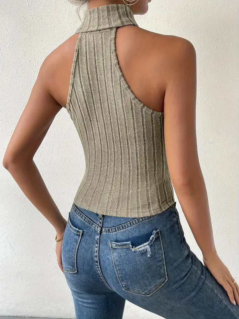 ELEGANT EMBRACE TURTLENECK CROP TOP