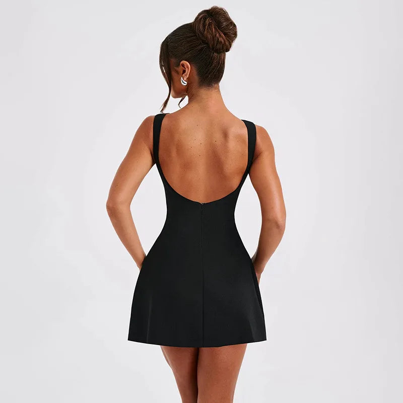 LILA BACKLESS MINI DRESS