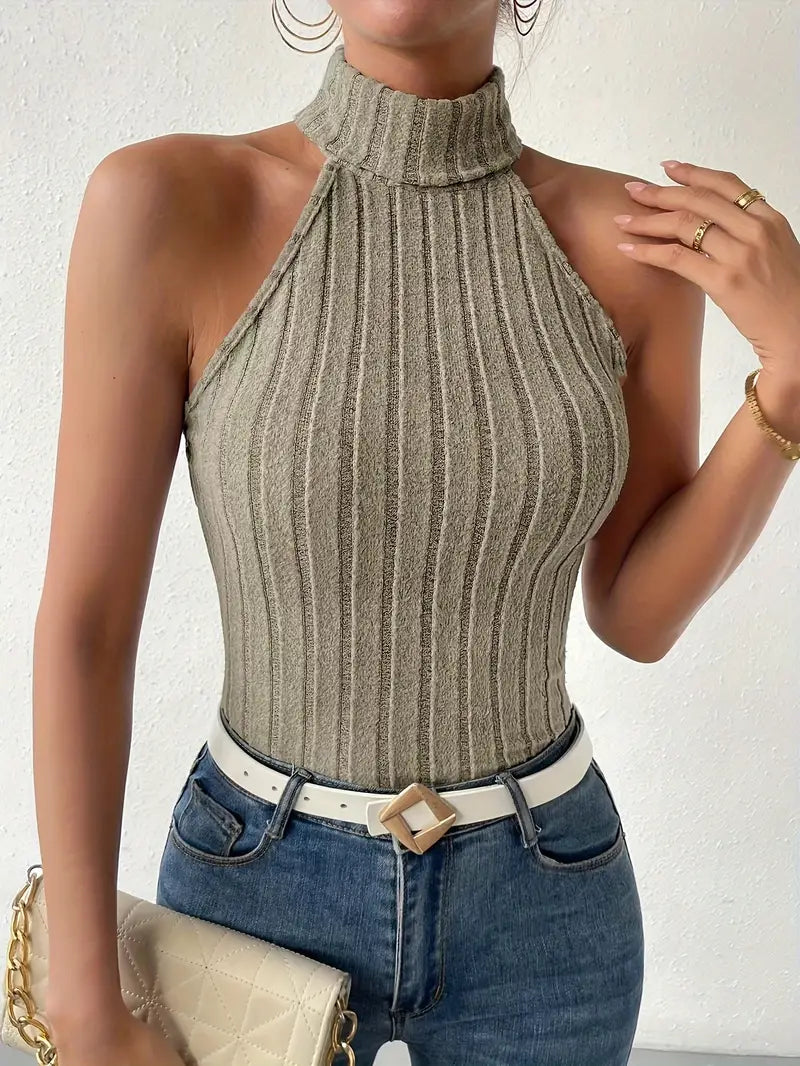 ELEGANT EMBRACE TURTLENECK CROP TOP