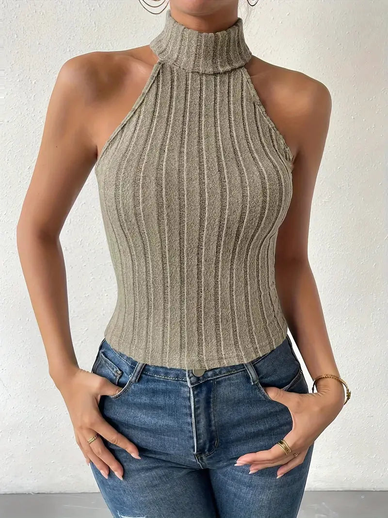 ELEGANT EMBRACE TURTLENECK CROP TOP